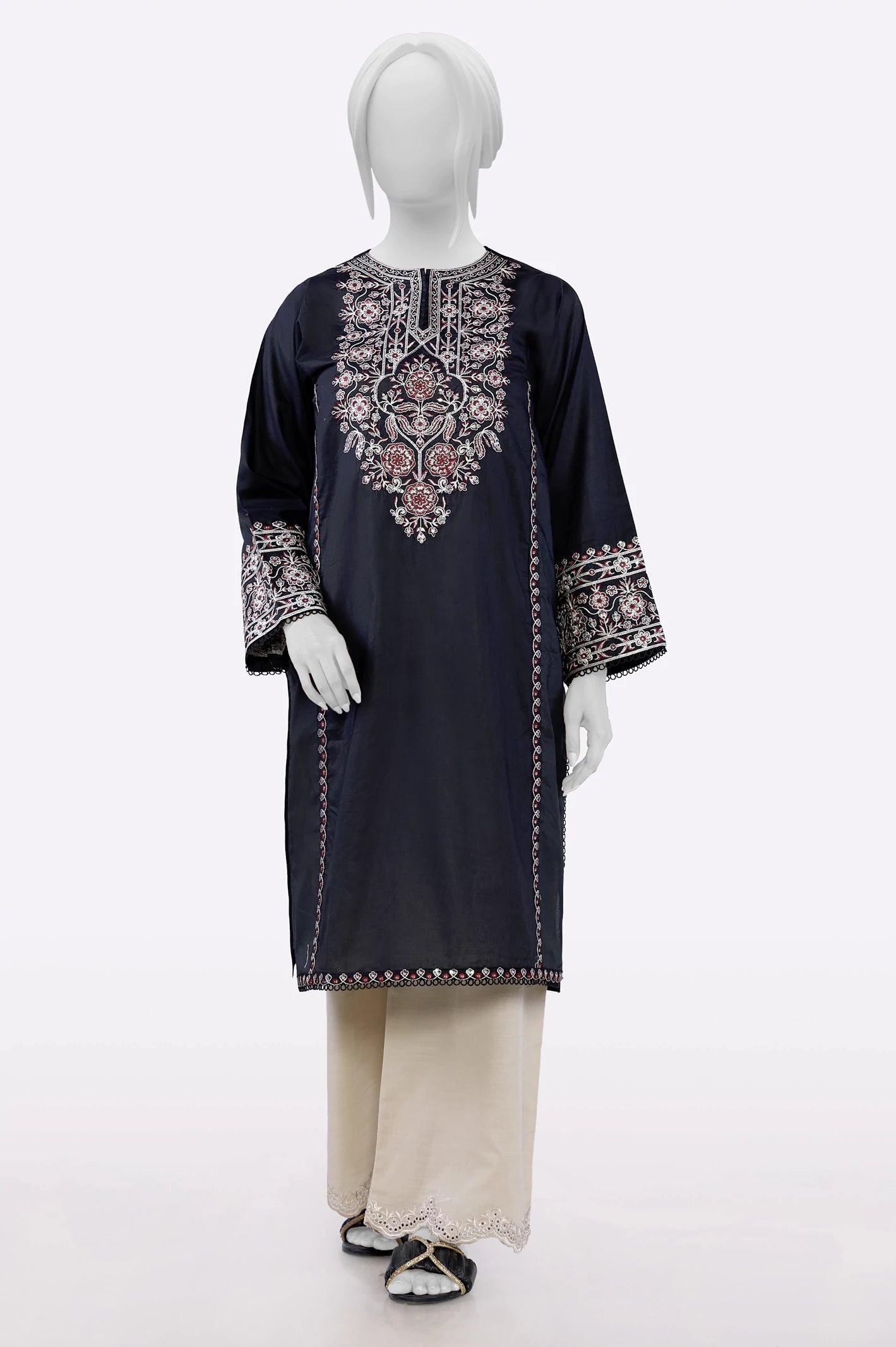 The Good Stuff Black Embroidered Kurti