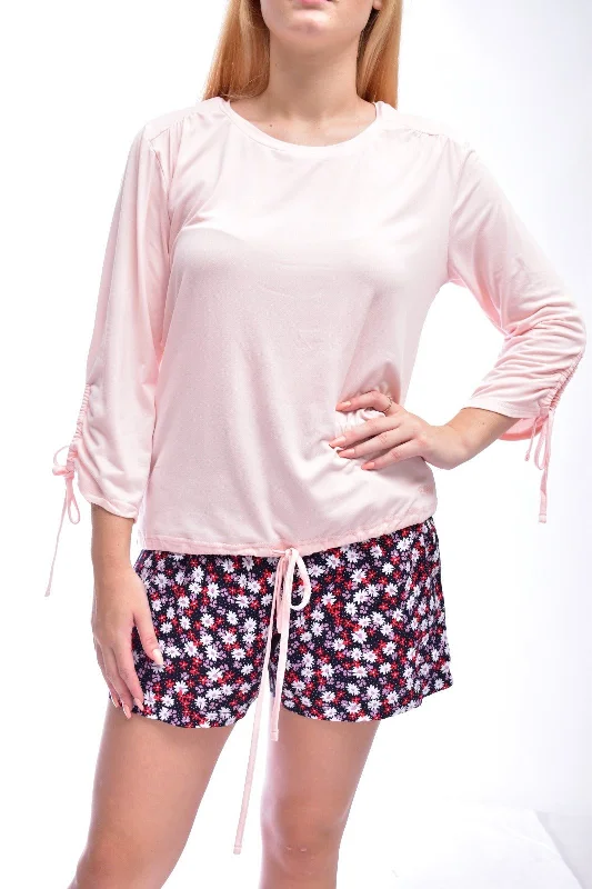 Affordable Luxury Fashion Ladies Pink Rouche Top