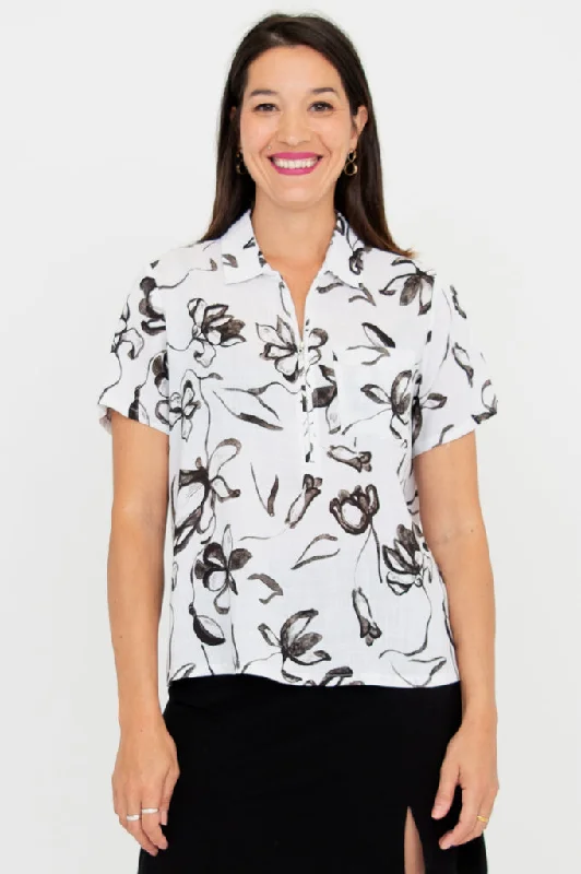 Hot Trends Lala Top, Affection, Linen Bamboo