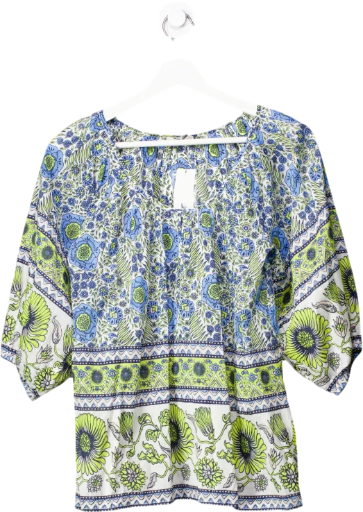 Shop Sale Items Joie Blue Nancy Top With Flower Pattern UK XS