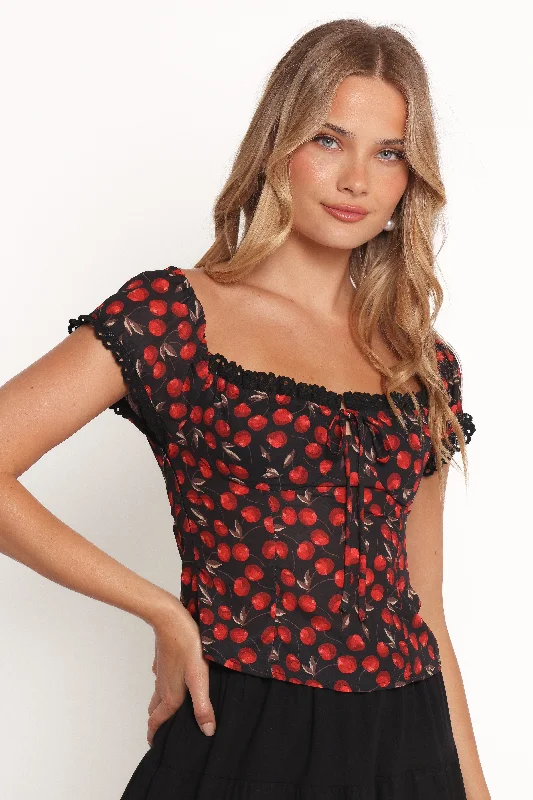 Limited Stock Wello Top - Cherry