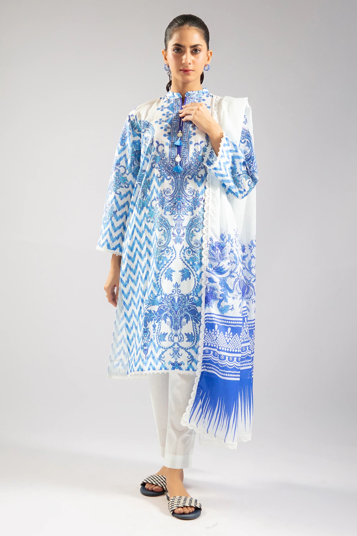 The Latest Trends White Printed 3PC