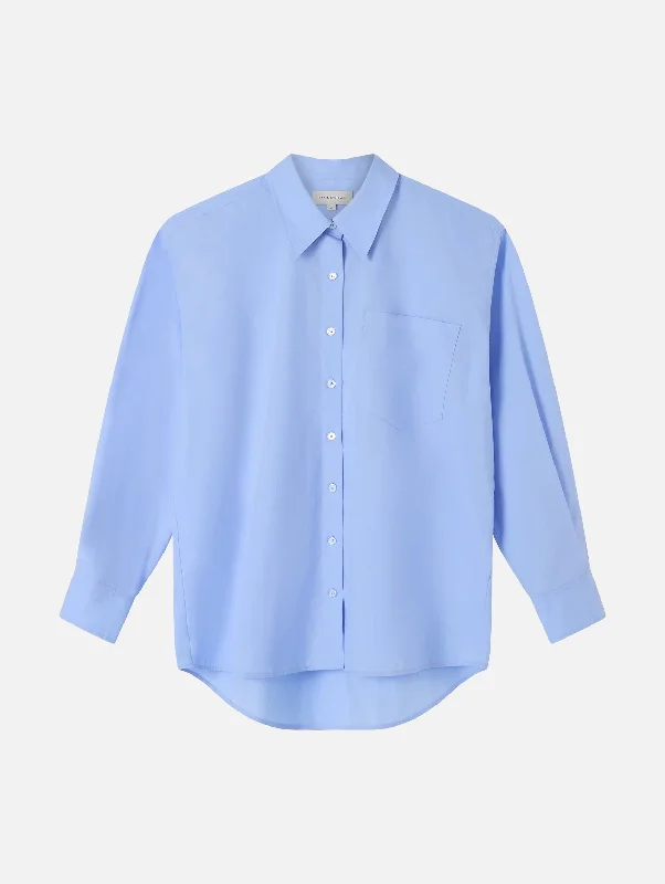 Inspired By You, Designed For You LM Embroidered Shirt in Cornflower