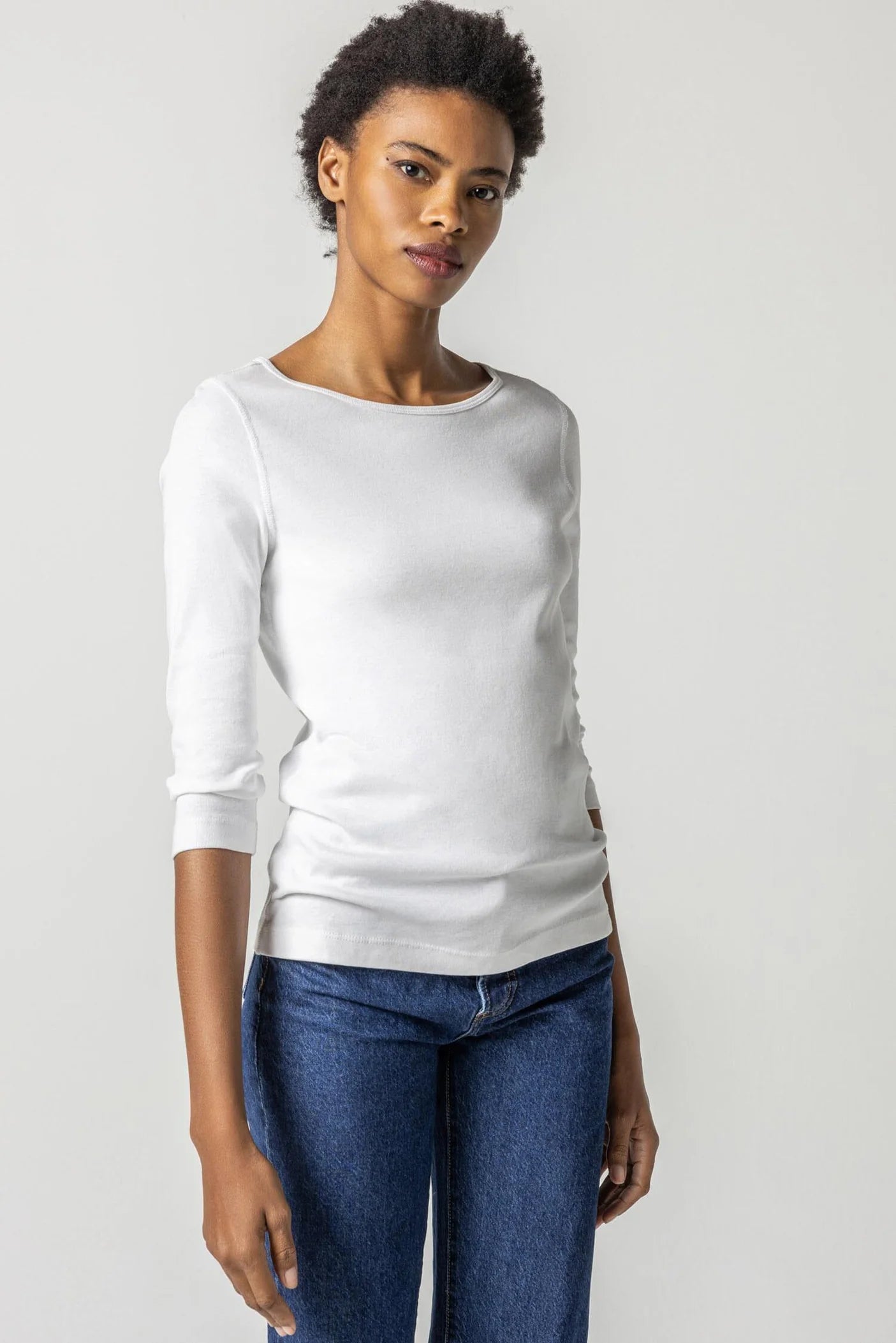 Sophisticated Fashion Lilla P 3/4 Sleeve Boatneck Top