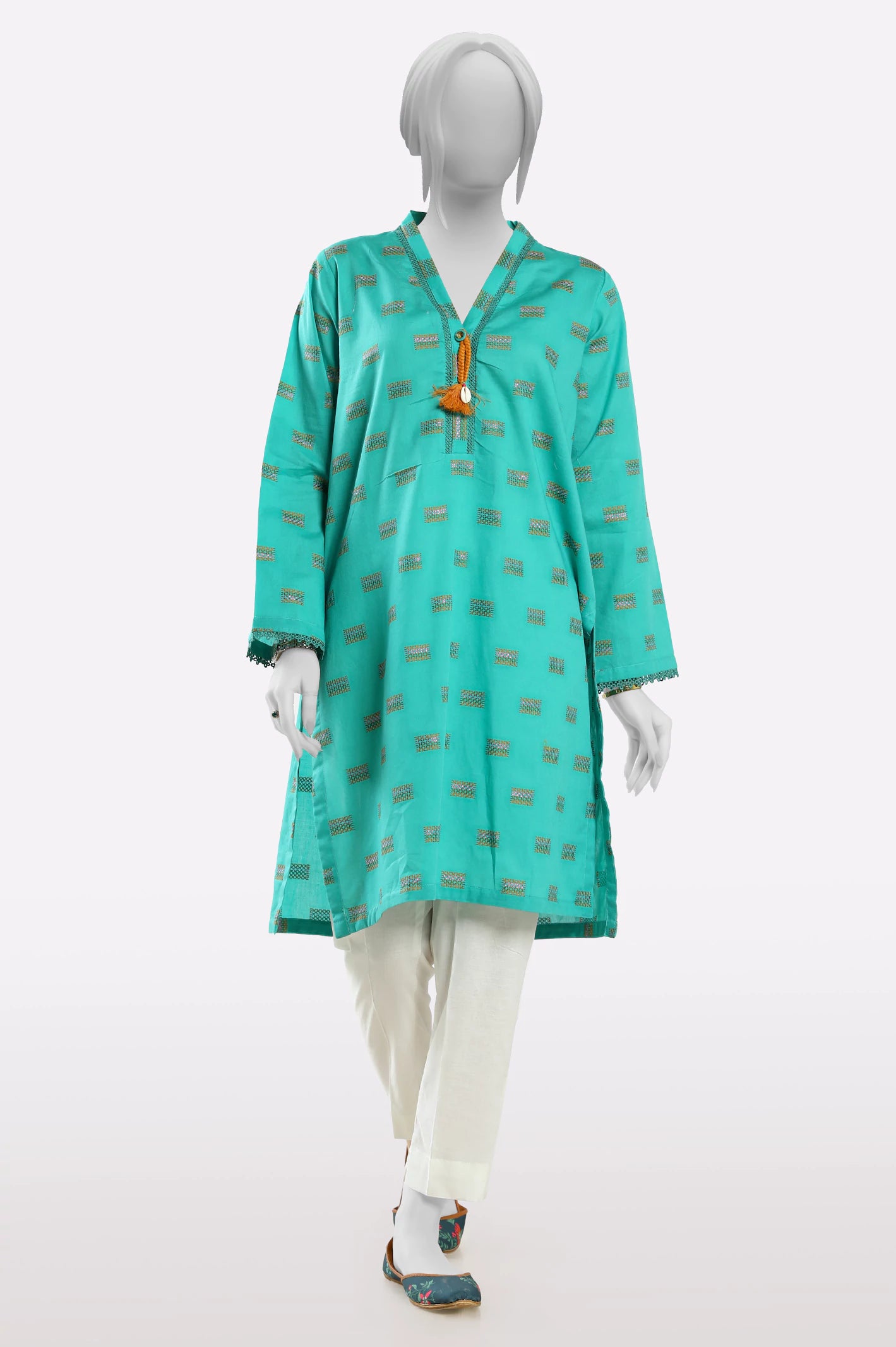 Seasonal Clearance Green Stylised Kurti