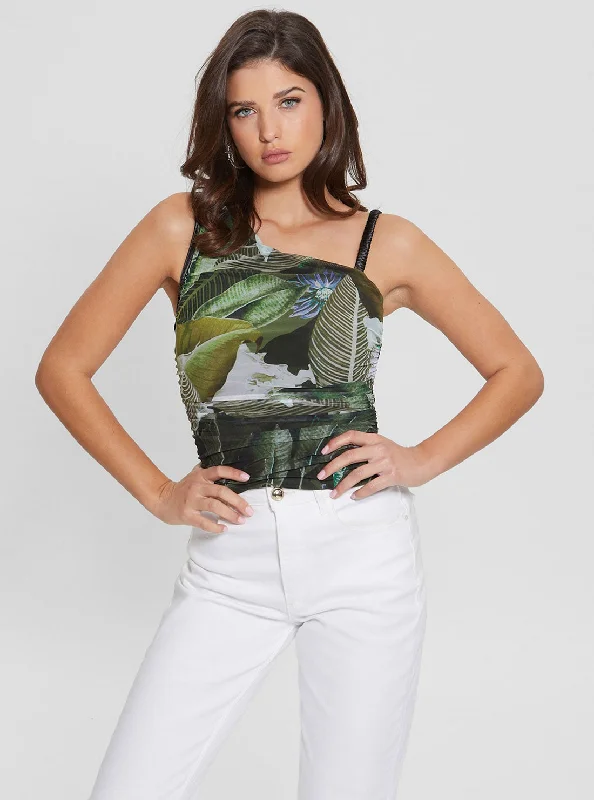 Fashion Forward Femininity Eco Moonlit Tropic Garden Dinah Top