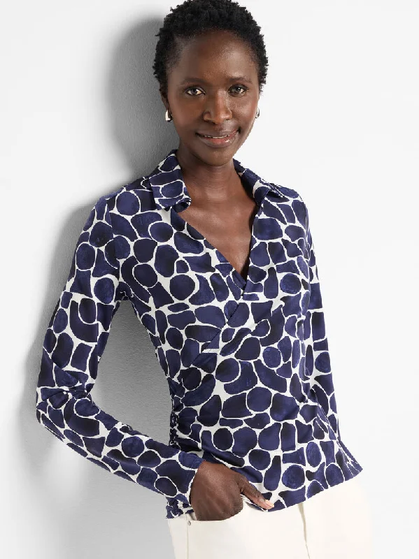 Retro Style Promotions NIC+ZOE Geo Pebble Knit Wrap Top