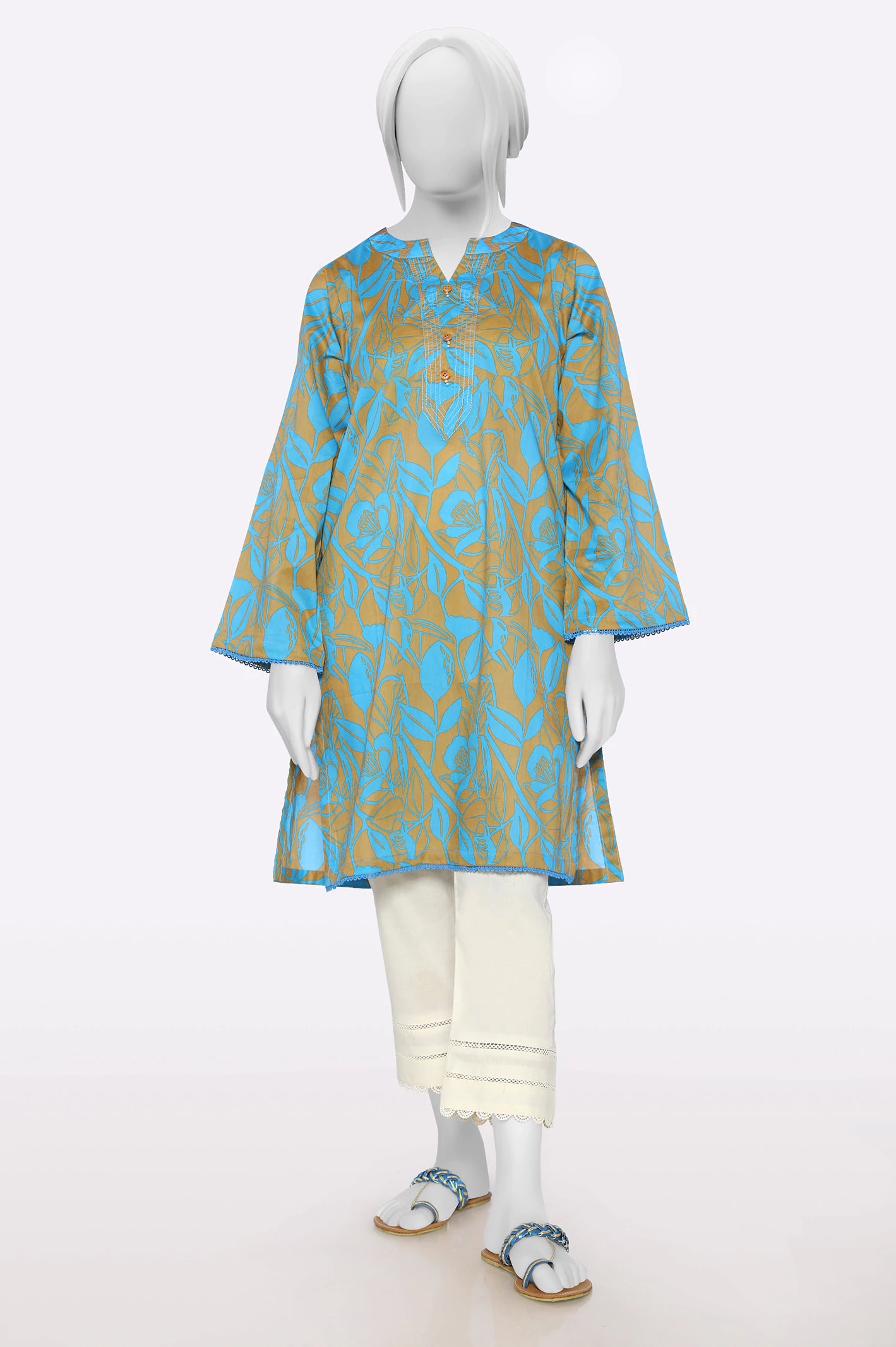 Hot Items Blue Printed Kurti