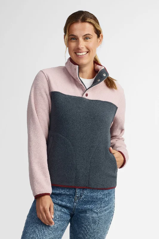 Contemporary Casual Deals Chandail demi-fermeture boutons en polaire – Femme