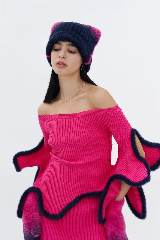 Snag Fabulous Fashion Bargains DIANAE DROP SHOULDER 3D WAVY TOP