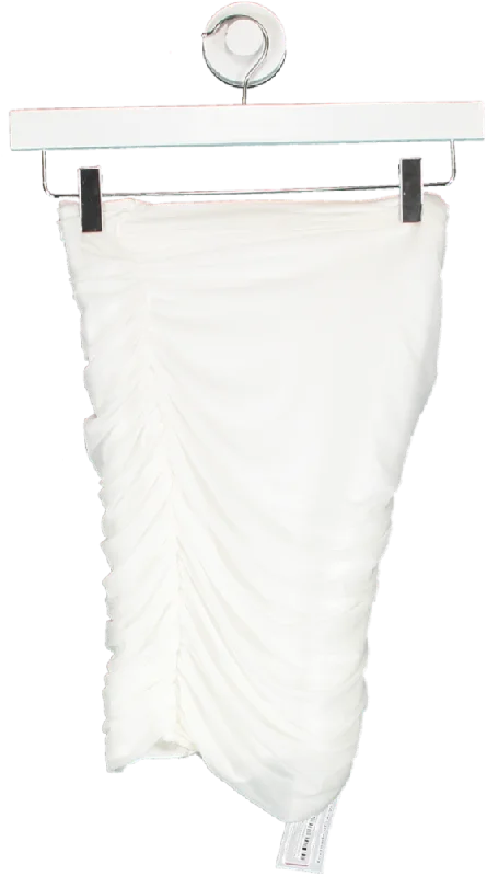 Fashion Sale Oh Polly White Ruched Bandeau Top UK 6