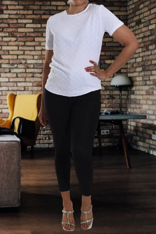 New Arrivals Ladies White Crinkle Top