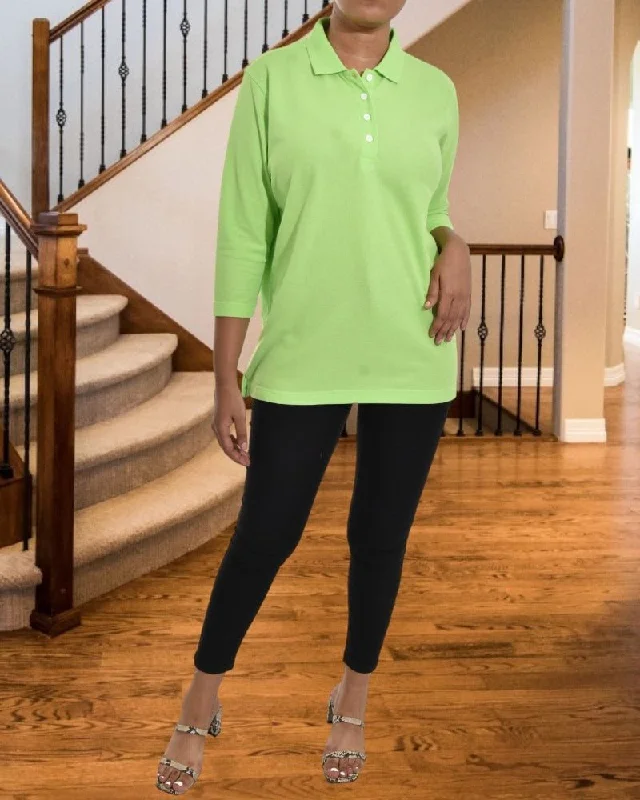 Top Brand Discounts Ladies Lime Collar Top