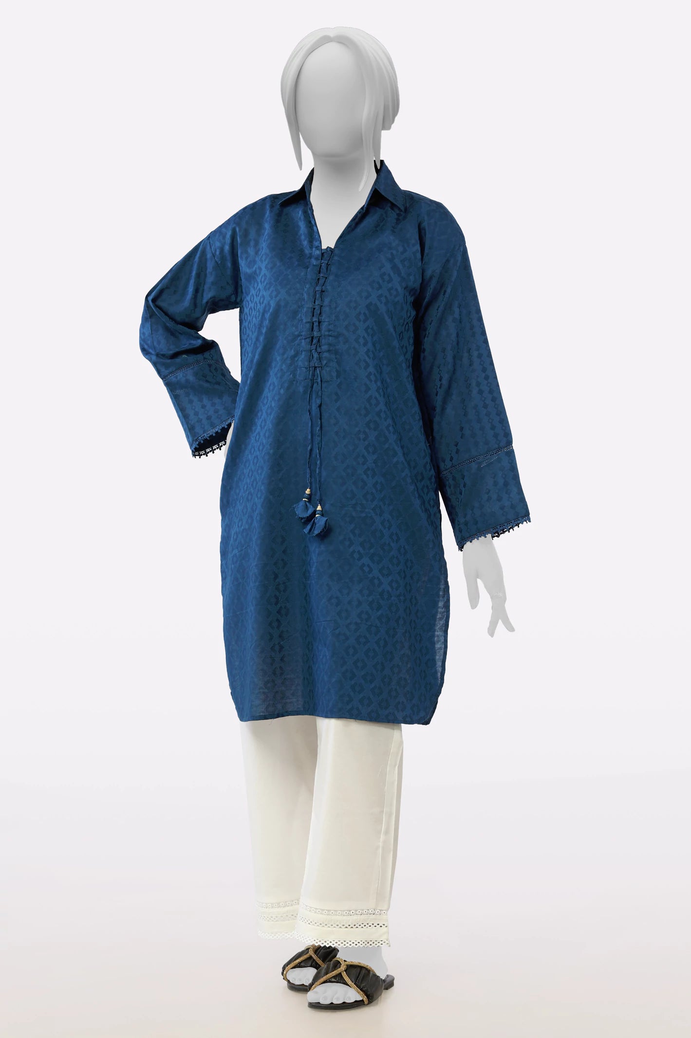 Final Sale Navy Stylised Kurti