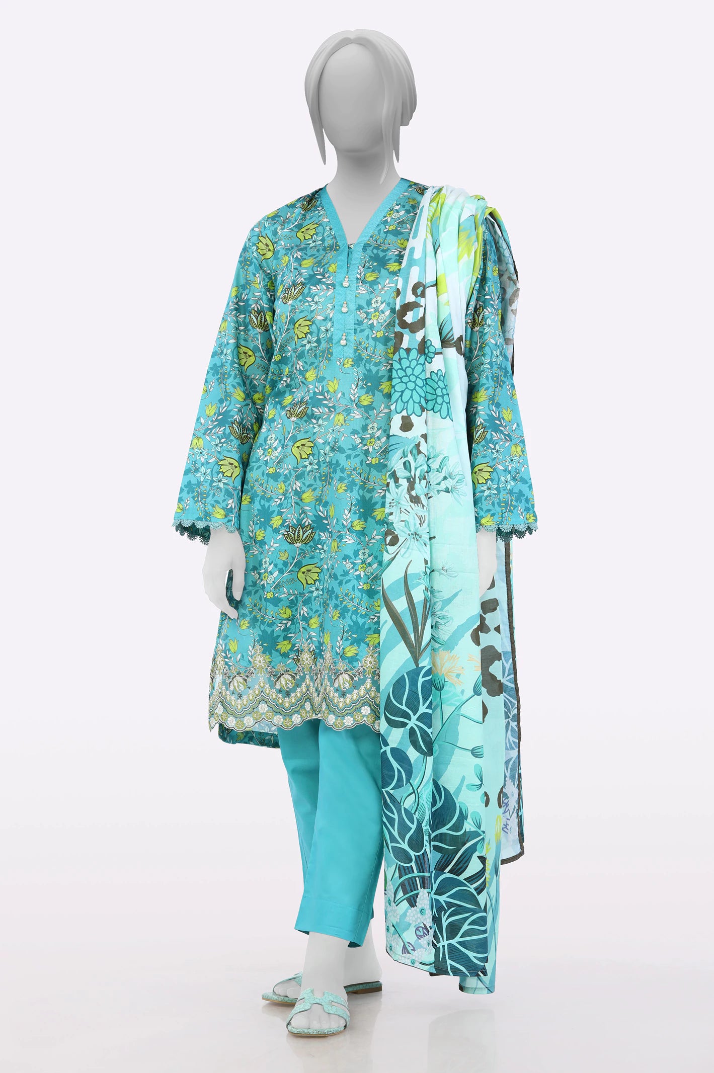 Browse Our Top Products Green Printed 3PC