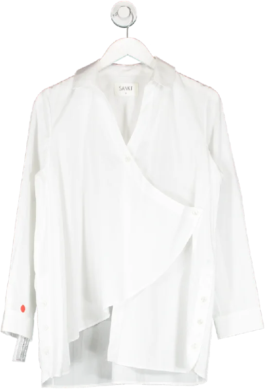 Fashion Forward Sankt White Cross Over Shirt UK S