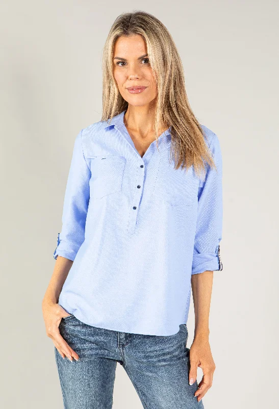 Luxury Fashion Discounts Relaxed Fit Half Buttoned Shirt