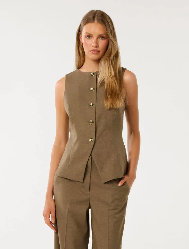 Spring Fashion Toni High Neck Waistcoat