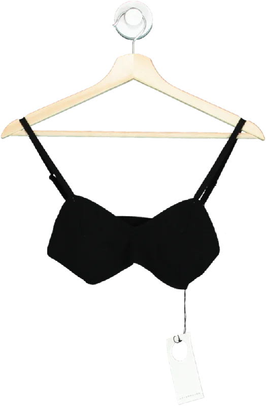 Flash Sale Now Afterhours Black Ribbed Bralette UK XS