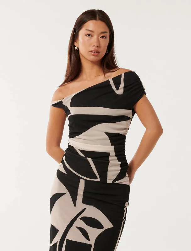 Exclusive Fashion Deals Mia Twist Side Printed Top