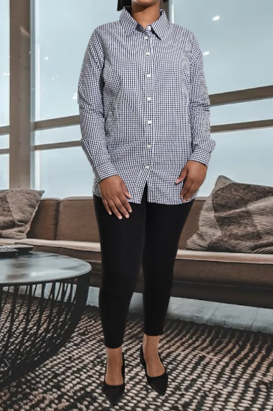 Stylish Looks Navy And White Shirt