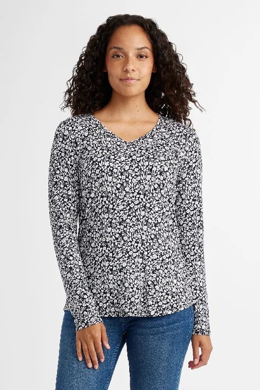 Evening Elegance Chandail col en V manches longues - Femme