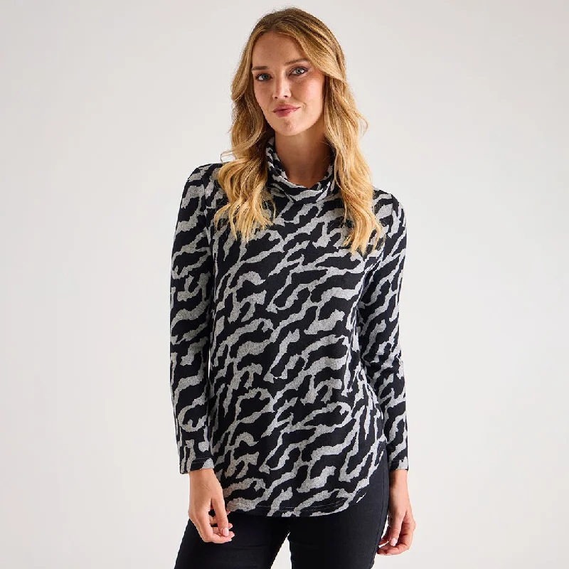Classy Style Discounts Ladies Cowl Neck Scoop Top