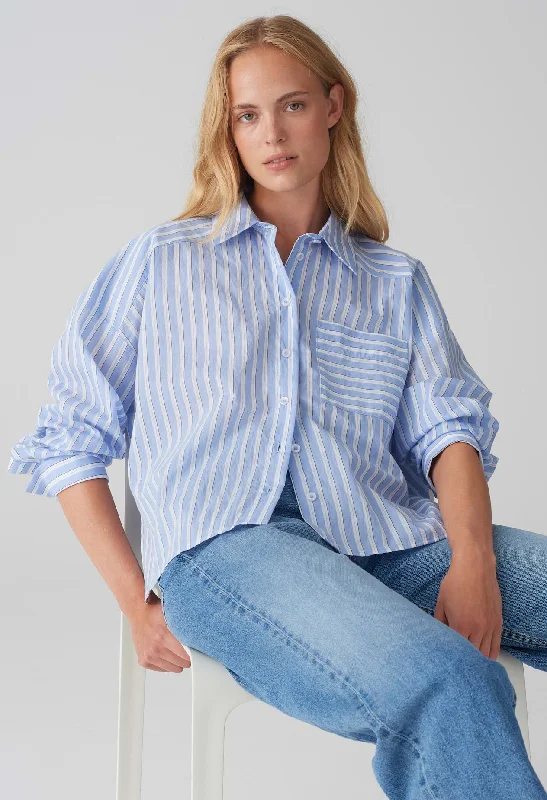 Enjoy Discount Fokia Striped Blue Shirt