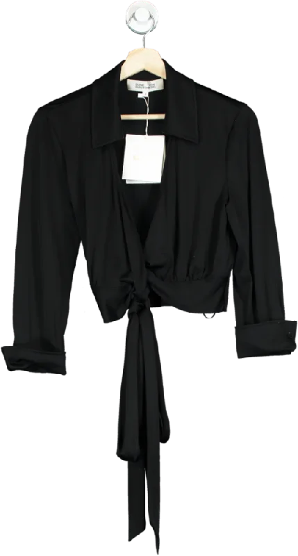 You'll Love Us Because Diane Von Furstenberg Black Bobbie 3/4 Top UK M