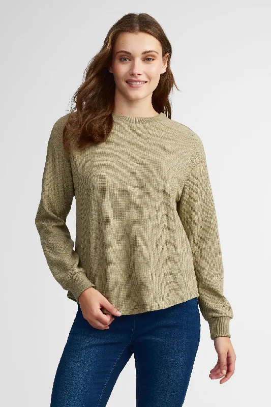 Boutique Styles Chandail col rond gaufré - Femme