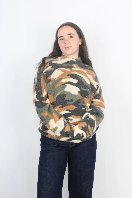 Comfort Meets Fashion PE Nation - Camo Knit Jumper