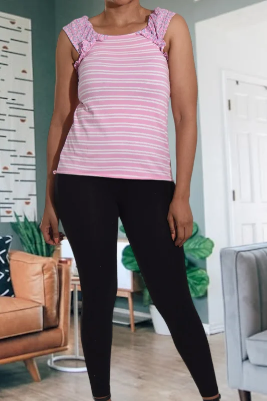 Huge Markdowns Pink Stripped Top