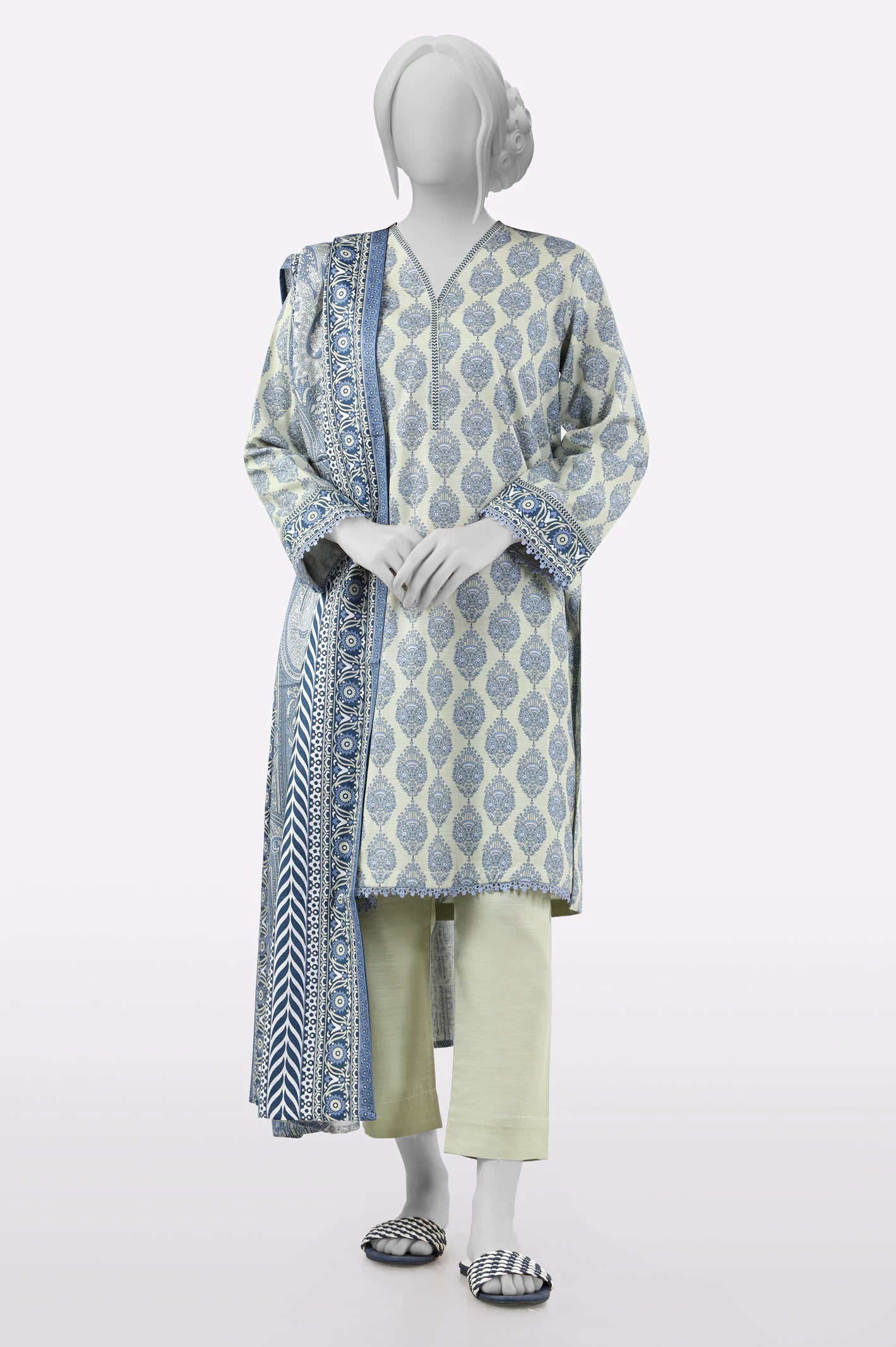 Trend Leading Collection Beige Printed 3PC