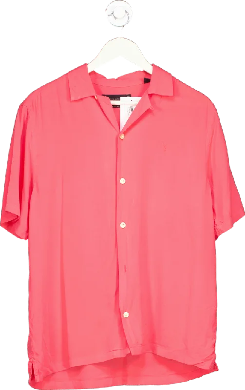 Sleek Style Discounts AllSaints Pink Relaxed Fit Shirt UK S