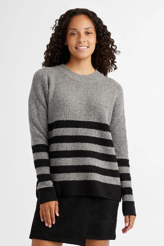 Best Deals Of The Season Chandail en tricot coupe droite à rayures - Femme