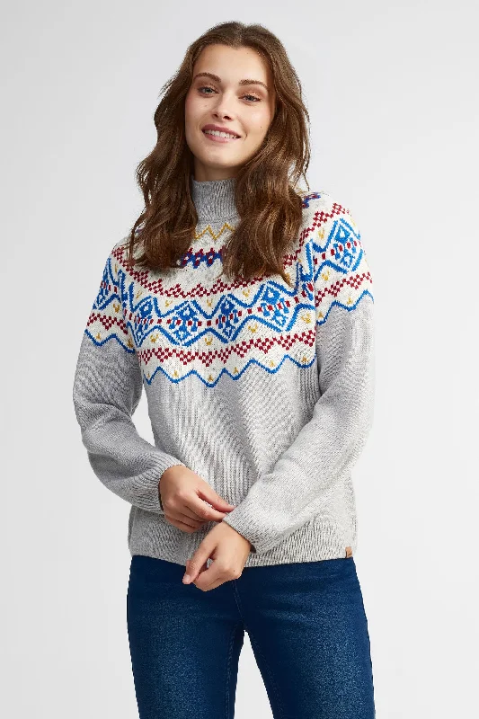 Exclusive Discount Chandail col montant tricot Fair Isle - Femme