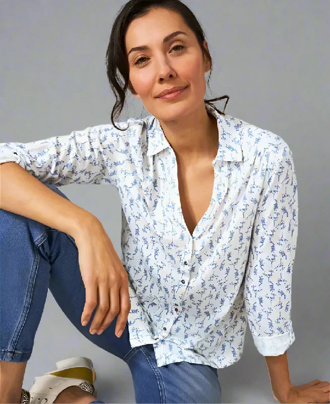 Discover Promotions White Annie Jersey Printed Shirt