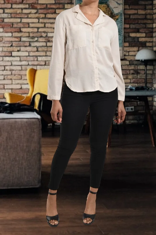 Embrace New Fashion Khaki Button Front Shirt