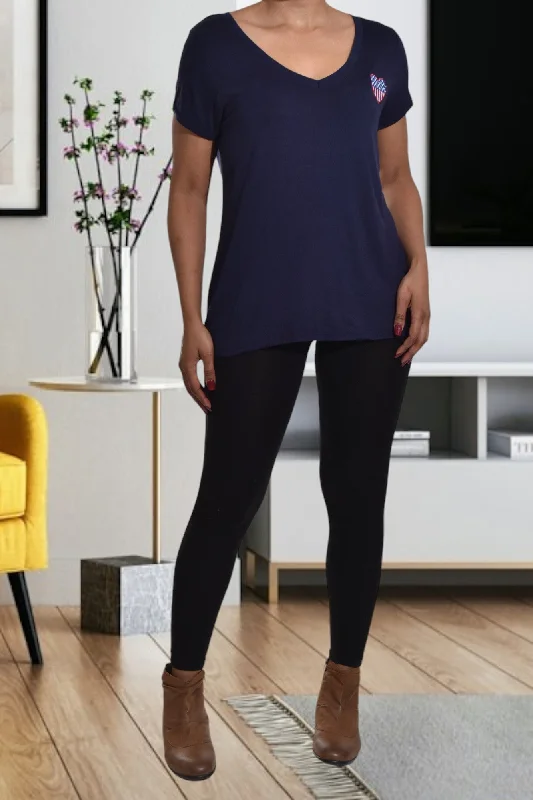Forward Trendsetter Navy Heart Top