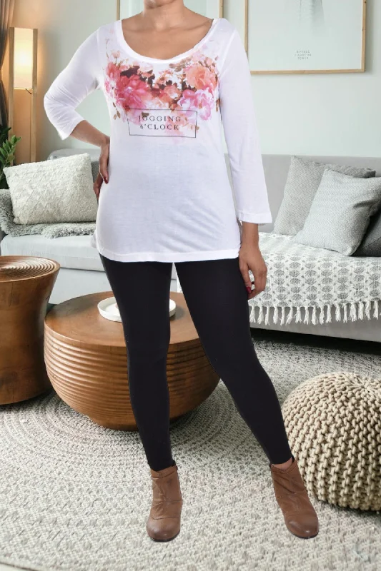 Trendy Women's Wear Collection White Printed  Top