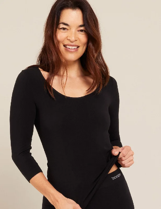 Trendy Styles 3/4 Sleeve Top - Black