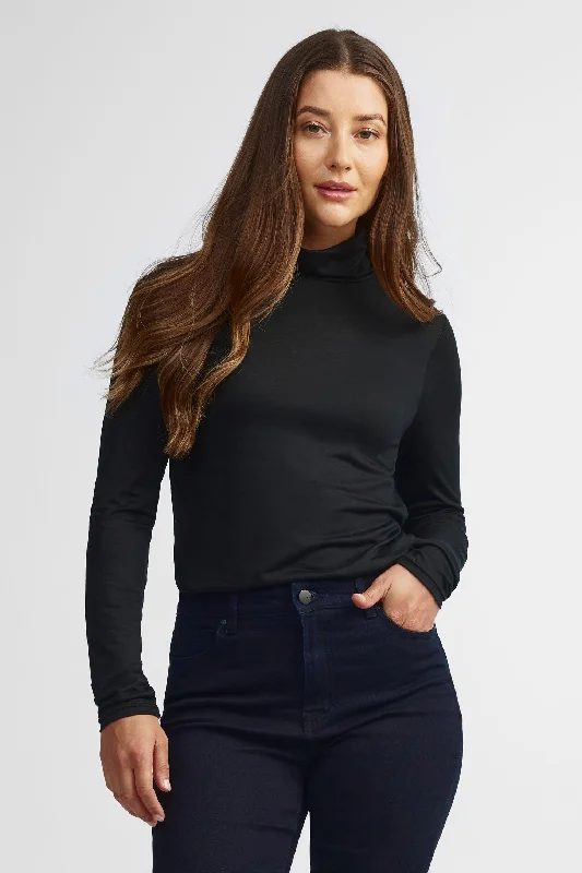 Cozy Comfort Style Sale Chandail col roulé lyocell - Femme