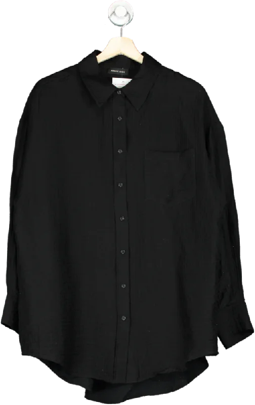 Trendy Pulse Anine Bing Black Tio Button-Up Shirt UK M