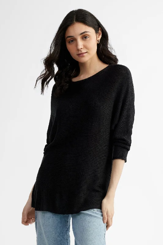 Retro Style Promotions Chandail col bateau tricot maille ajourée - Femme