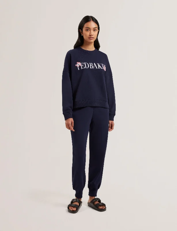 Day-To-Night Styles Stiila Ted Baker Branded Sweat Navy