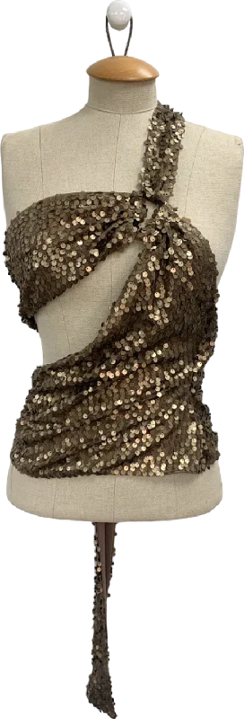 Discount Extravaganza Mars The Label Brown Keyhole Sequin Set UK 8