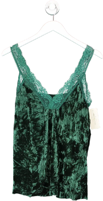 Premium Style New Collection Green Velvet And Lace Top One Size