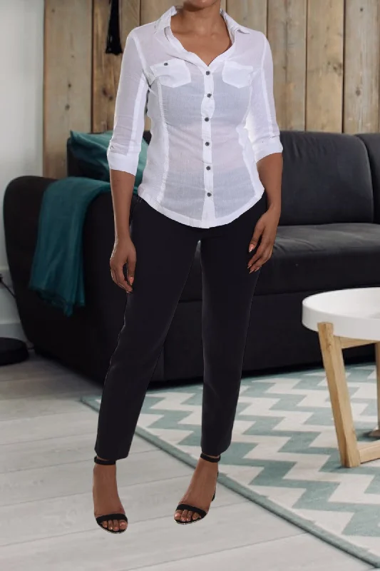 Cool Prices White Button Through Top