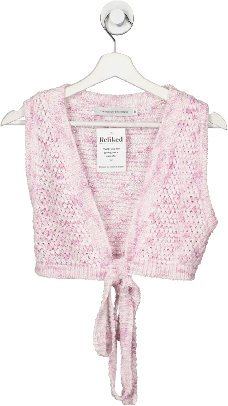 Low Price Special Christopher Esber Purple Cross Stitch Bralette Top UK M
