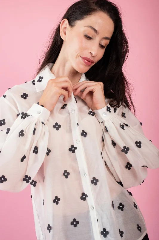 Statement Fashion Offers The Bellow Sleeve Shirt in 3D Flower